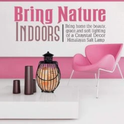 10.8 In. Ionic Crystal Natural Salt Lantern -Lamp Parts himalayan glow novelty lights 1342 4f 1000