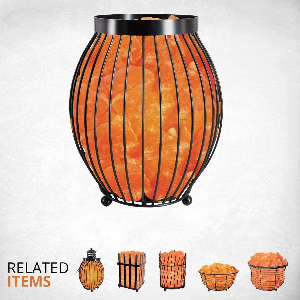 8.3 In. Ionic Crystal Natural Salt Oval Basket Lamp (Pack Of 2) 8 8.3 In. Ionic Crystal Natural Salt Oval Basket Lamp (Pack Of 2) - Image 6