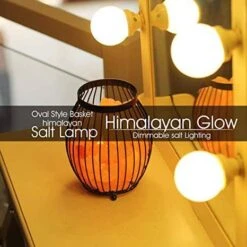 8.3 In. Ionic Crystal Natural Salt Oval Basket Lamp (Pack Of 2) 12 8.3 In. Ionic Crystal Natural Salt Oval Basket Lamp (Pack Of 2) -Lamp Parts himalayan glow novelty lights 1345b 66 1000