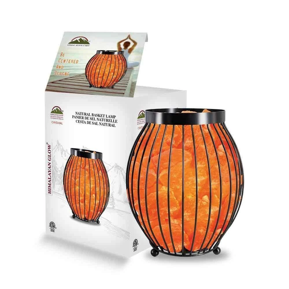 8.3 In. Ionic Crystal Natural Salt Oval Basket Lamp (Pack Of 2) 6 8.3 In. Ionic Crystal Natural Salt Oval Basket Lamp (Pack Of 2) - Image 4