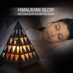 7.8 In. Unique Pyramid Salt Lamp -Lamp Parts himalayan glow novelty lights 1359 1f 1000