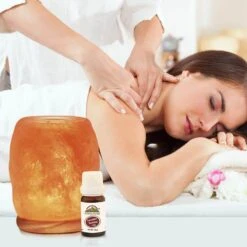 4 In. Aroma Therapy Salt Lamp With Wooden Base 13 4 In. Aroma Therapy Salt Lamp With Wooden Base -Lamp Parts himalayan glow novelty lights 942bc 4f 1000