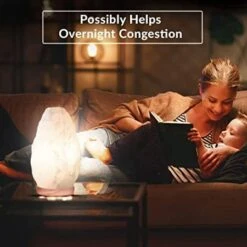 6 In. White Crystal Salt Lamp -Lamp Parts himalayan glow novelty lights h 1041 1d 1000