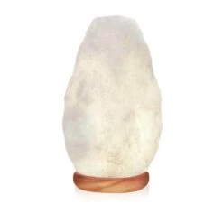 6 In. White Crystal Salt Lamp