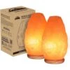 9 In. Himalayan Pink Salt Lamp Tall Table Lamp With Dimmer Switch 4 Lbs. To 7 Lbs. Each (Pack Of 2) -Lamp Parts himalayan glow novelty lights hd 1001 2pc 64 1000