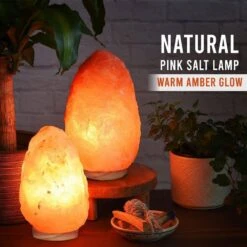 Himalayan Salt Lamp, 10 In. Tall, Night Light Table Lamp, With Dimmer Switch, 4 Lbs. To 6 Lbs. -Lamp Parts himalayan glow novelty lights hd 1001a 44 1000