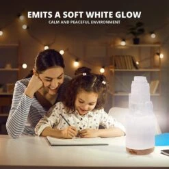 WBM 9 In. Crystal Selenite LED Lamp With USB Port (6-8 Lbs.) -Lamp Parts himalayan glow novelty lights hd 1051 44 1000