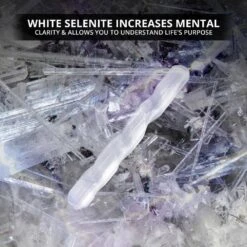 Selenite Crystal Round Spiral Wand 6 Inches, Best For Home Decor -Lamp Parts himalayan glow novelty lights hd 1063b 76 1000