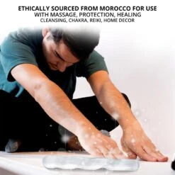 Selenite Crystal Round Spiral Wand 6 Inches, Best For Home Decor -Lamp Parts himalayan glow novelty lights hd 1063b fa 1000