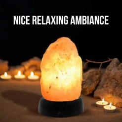 5.1 In. Crystal Salt Lamp With Multi-Color Night Light -Lamp Parts himalayan glow novelty lights hd 904ac 44 1000