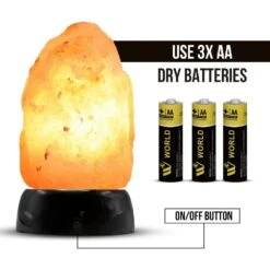 5.1 In. Crystal Salt Lamp With Multi-Color Night Light -Lamp Parts himalayan glow novelty lights hd 904ac 4f 1000