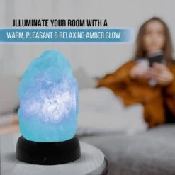 5.1 In. Crystal Salt Lamp With Multi-Color Night Light -Lamp Parts himalayan glow novelty lights hd 904ac 76 1000