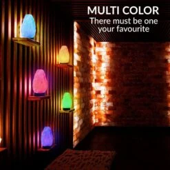 Himalayan Pink Salt Lamp, 9 Inches Tall Multicolor Table Lamp (Pack Of 2) -Lamp Parts himalayan glow novelty lights hd a 900ac 2pk 44 1000