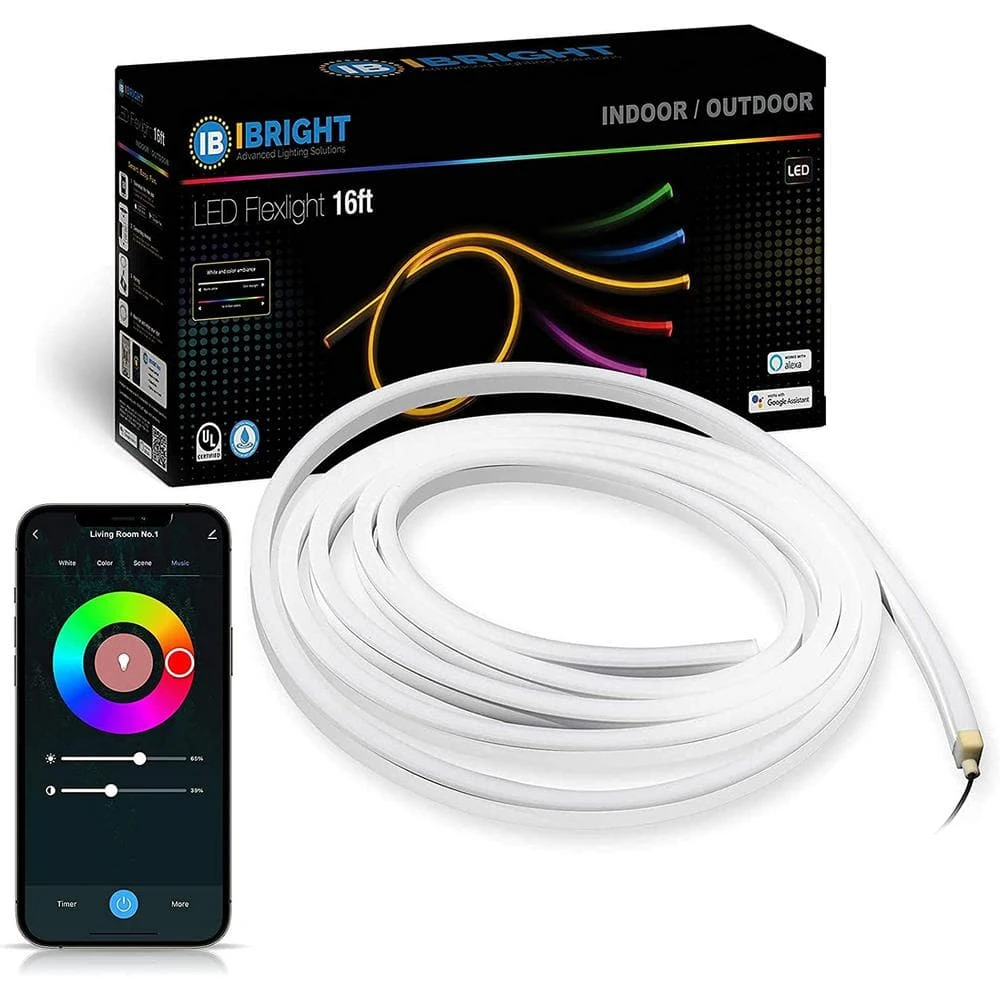 Smart Outdoor/Indoor 16 Ft. Plug-in Color Changing Light LED Rope Light (Works With Alexa And Google Assistant) 3 Smart Outdoor/Indoor 16 Ft. Plug-in Color Changing Light LED Rope Light (Works With Alexa And Google Assistant)
