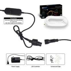 Smart Outdoor/Indoor 16 Ft. Plug-in Color Changing Light LED Rope Light (Works With Alexa And Google Assistant) 10 Smart Outdoor/Indoor 16 Ft. Plug-in Color Changing Light LED Rope Light (Works With Alexa And Google Assistant) -Lamp Parts ibright rope lights nsk 5m 72w 01 c3 1000