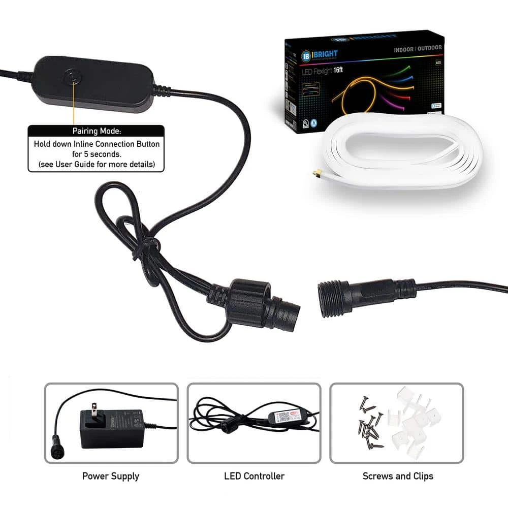 Smart Outdoor/Indoor 16 Ft. Plug-in Color Changing Light LED Rope Light (Works With Alexa And Google Assistant) 4 Smart Outdoor/Indoor 16 Ft. Plug-in Color Changing Light LED Rope Light (Works With Alexa And Google Assistant) - Image 2