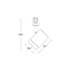 Ocularc 7012 Black Integrated LED 5CCT Fixed Track Hardwired Track Lighting Cylinder J/J2 Track Head -Lamp Parts j j2 track head black wac lighting track lighting heads j 7012 cs bk 4f 1000