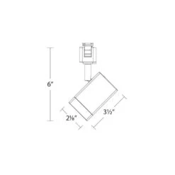 Ocularc 7013 Black Integrated LED 5CCT Fixed Track Hardwired Track Lighting Square Cylinder J/J2 Track Head -Lamp Parts j j2 track head black wac lighting track lighting heads j 7013 cs bk 4f 1000