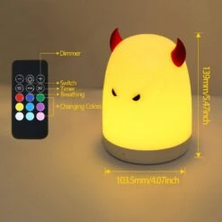 Multi Color Changing Integrated LED Unicorn Small Night Light White -Lamp Parts jazava night lights hdx0043r97fv c3 1000