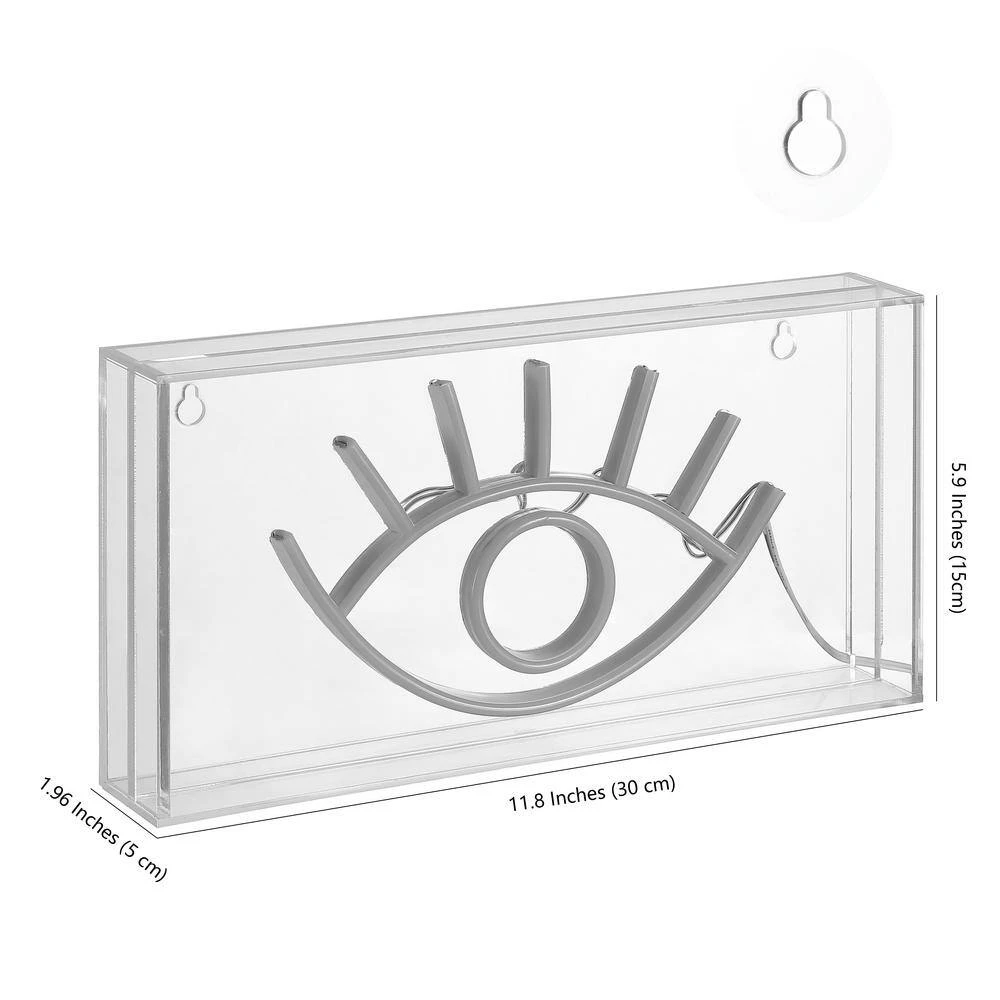 Eye 5.9 In. Yellow Contemporary Glam Acrylic Box USB Operated LED Neon Lamp 8 Eye 5.9 In. Yellow Contemporary Glam Acrylic Box USB Operated LED Neon Lamp - Image 6