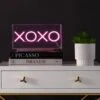 XOXO 6 In. Pink Contemporary Glam Acrylic Box USB Operated LED Neon Lamp -Lamp Parts jonathan y novelty lights nen1005a 64 1000