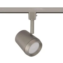 Ocularc 7030 Brushed Nickel Integrated LED 5CCT Fixed Track Hardwired Track Lighting Cylinder L Track Head