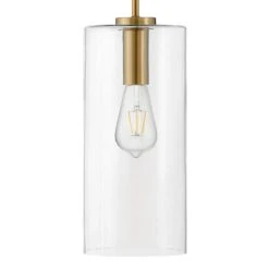 Lane Lacquered Brass + Clear Glass Cylindrical Pendant Light -Lamp Parts lacquered brass clear glass lark pendant lights 83377lcb 1f 1000
