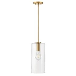 Lane Lacquered Brass + Clear Glass Cylindrical Pendant Light -Lamp Parts lacquered brass clear glass lark pendant lights 83377lcb 4f 1000