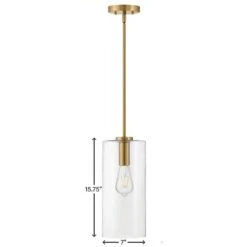 Lane Lacquered Brass + Clear Glass Cylindrical Pendant Light -Lamp Parts lacquered brass clear glass lark pendant lights 83377lcb 76 1000