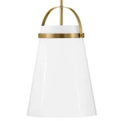 Tori Lacquered Brass+ Cased Opal Glass Pendant Light -Lamp Parts lacquered brass lark pendant lights 83053lcb 4f 1000