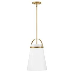Tori Lacquered Brass+ Cased Opal Glass Pendant Light -Lamp Parts lacquered brass lark pendant lights 83053lcb c3 1000