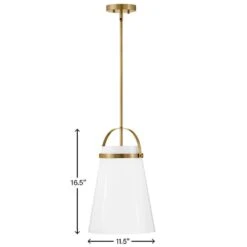 Tori Lacquered Brass+ Cased Opal Glass Pendant Light -Lamp Parts lacquered brass lark pendant lights 83053lcb fa 1000