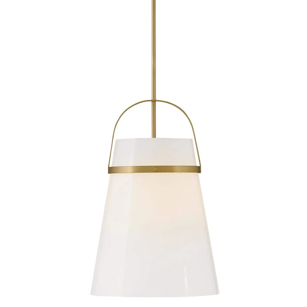 Tori 1-Light Lacquered Brass Pendant Light 7 Tori 1-Light Lacquered Brass Pendant Light - Image 5
