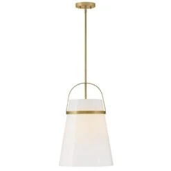 Tori 1-Light Lacquered Brass Pendant Light