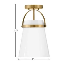 Tori Convertible Lacquered Brass+ Cased Opal Glass Pendant Light -Lamp Parts lacquered brass lark pendant lights 83057lcb fa 1000