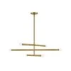 Millie 6-Light Lacquered Brass Convertible Linear Pendant Light