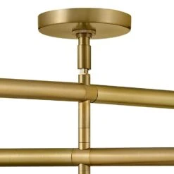Millie 6-Light Lacquered Brass Convertible Linear Pendant Light -Lamp Parts lacquered brass lark pendant lights 83195lcb fa 1000