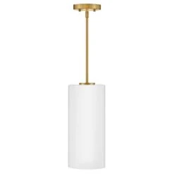 Lane 1-Light Lacquered Brass Tubed Pendant Light -Lamp Parts lacquered brass lark pendant lights 83377lcb co 4f 1000