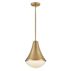Haddie 1-Light Lacquered Brass Cone Pendant Light 16 Haddie 1-Light Lacquered Brass Cone Pendant Light -Lamp Parts lacquered brass lark pendant lights 83417lcb 1f 1000