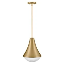 Haddie 1-Light Lacquered Brass Cone Pendant Light 17 Haddie 1-Light Lacquered Brass Cone Pendant Light -Lamp Parts lacquered brass lark pendant lights 83417lcb 44 1000
