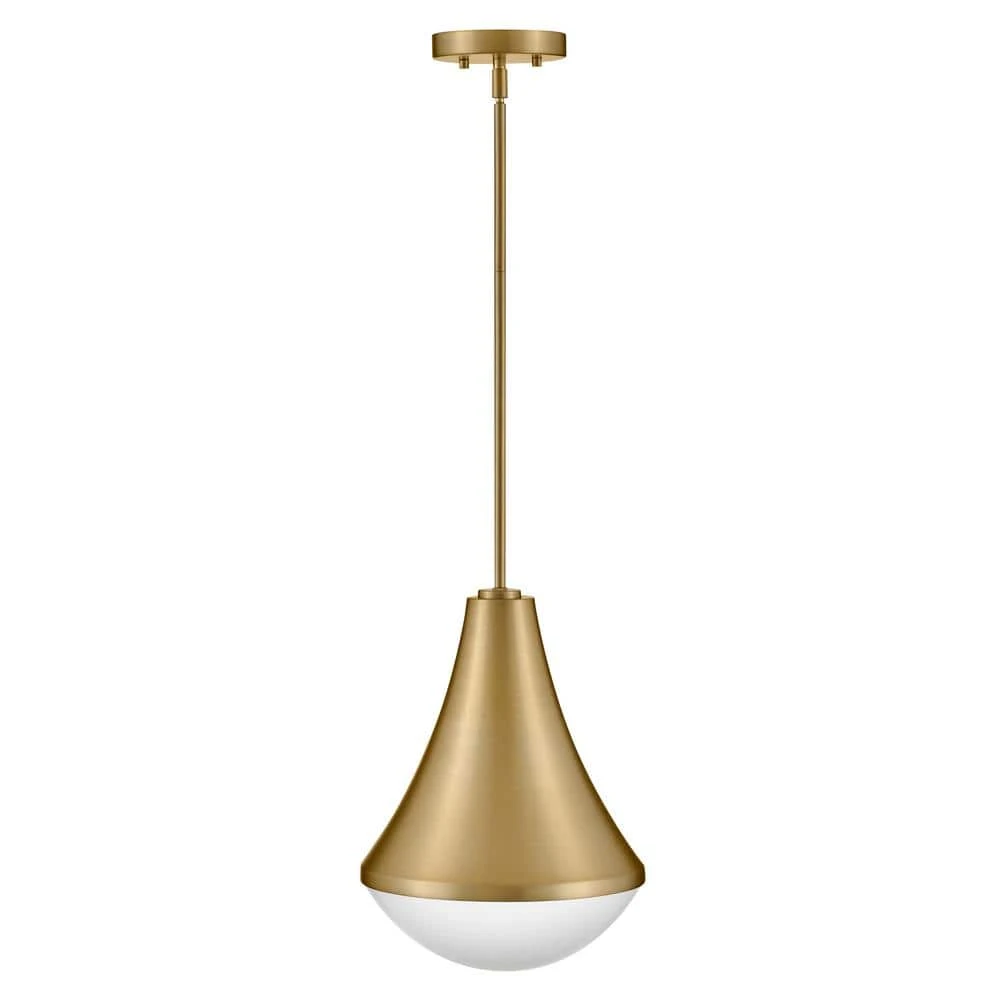 Haddie 1-Light Lacquered Brass Cone Pendant Light 9 Haddie 1-Light Lacquered Brass Cone Pendant Light - Image 7