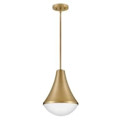 Haddie 1-Light Lacquered Brass Cone Pendant Light 15 Haddie 1-Light Lacquered Brass Cone Pendant Light -Lamp Parts lacquered brass lark pendant lights 83417lcb 4f 1000