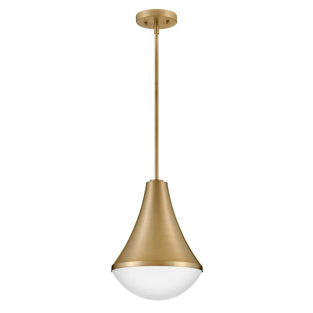 Haddie 1-Light Lacquered Brass Cone Pendant Light 7 Haddie 1-Light Lacquered Brass Cone Pendant Light - Image 5