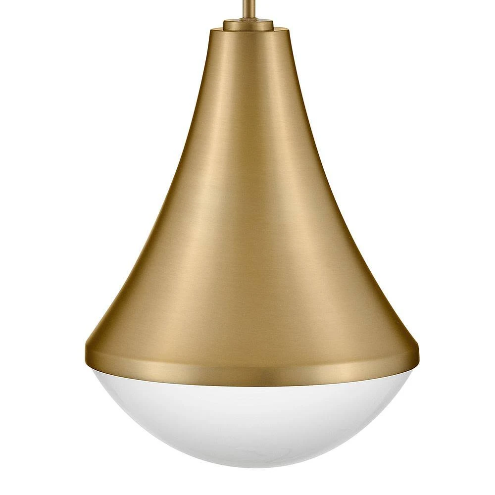 Haddie 1-Light Lacquered Brass Cone Pendant Light 10 Haddie 1-Light Lacquered Brass Cone Pendant Light - Image 8