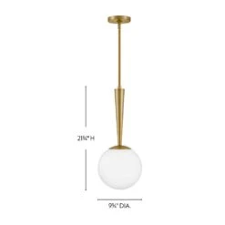 Izzy 1-Light Lacquered Brass Globe Pendant Light -Lamp Parts lacquered brass lark pendant lights 83507lcb 1d 1000