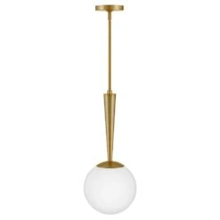 Izzy 1-Light Lacquered Brass Globe Pendant Light -Lamp Parts lacquered brass lark pendant lights 83507lcb 44 1000