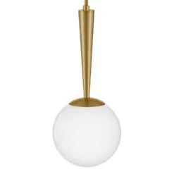 Izzy 1-Light Lacquered Brass Globe Pendant Light -Lamp Parts lacquered brass lark pendant lights 83507lcb fa 1000
