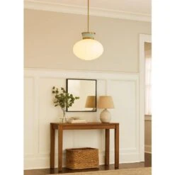 Lucy 1-Light Lacquered Brass Pendant Light
