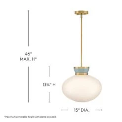 Lucy 1-Light Lacquered Brass Pendant Light -Lamp Parts lacquered brass lark pendant lights 83604lcb sf 76 1000