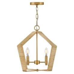 Sammi 2-Light Lacquered Brass Pendant Light -Lamp Parts lacquered brass lark pendant lights 83647lcb 1f 1000